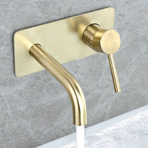 Facesso Full Copper Concealed embedded in wall Faceted Basin Tap Embedded cold and hot water concealed washbasin taps