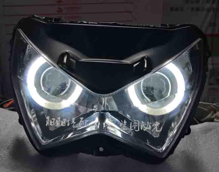 Kawasaki Z250 Z800 Ninja250 EX250 EX250 lens Angel eye small ninja headlight assembly