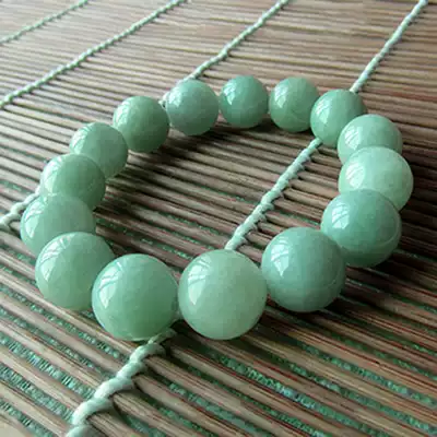 Ice seed oil green jade hand Men's Women's model a goods Myanmar jade beads hand round beads hand string