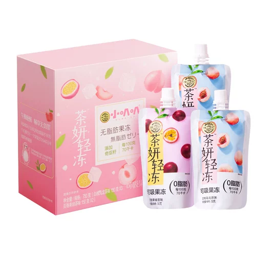 Xiaohongshu рекомендует Xu fuji 0 Little Frozen Tea Yan, фруктовый желе 750 г*2 закуски с сетью красная закуска