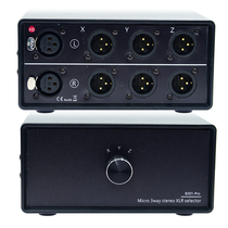 Microphone mic two-channel XLR XLR balanced audio crossover switcher signal source amplifier selection switch