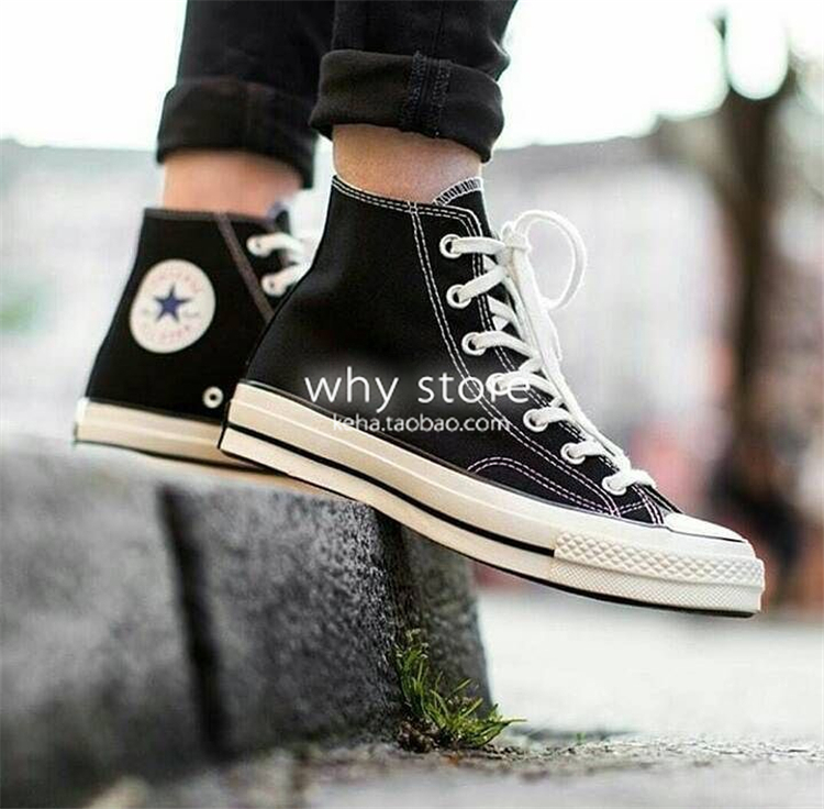 Converse converse1970s Giày cao gót màu đen và thấp nam tiêu chuẩn Samsung 144757C 162050C - Plimsolls shop giày thể thao nam