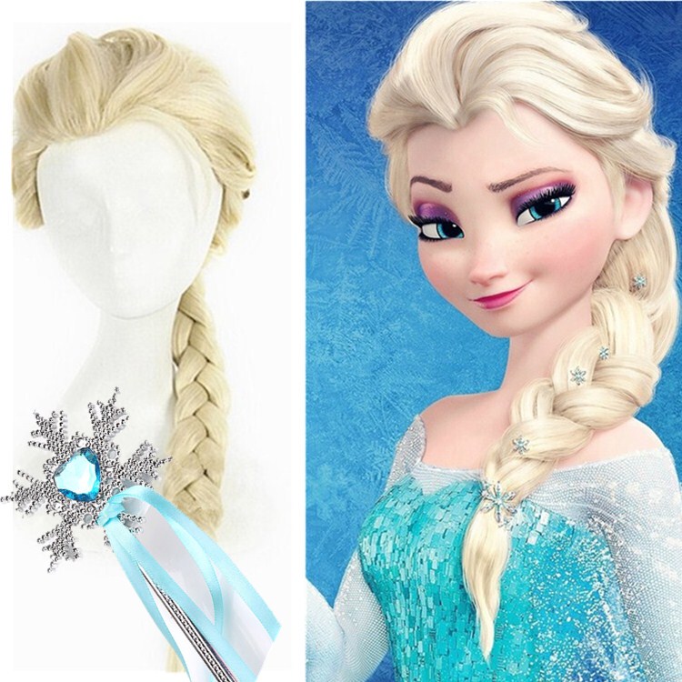 Queen Elsa Frozen Anna Elsa Princess Elsa Cos Wig Children's Girls Performance Wig Queen Elsa Frozen Anna Elsa Princess Elsa Cos Wig Children's Girls Performance Wig