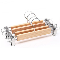 Full 10 non-slip solid wood trousers frame wooden trousers rack solid wood hanger skirt skirt clamp