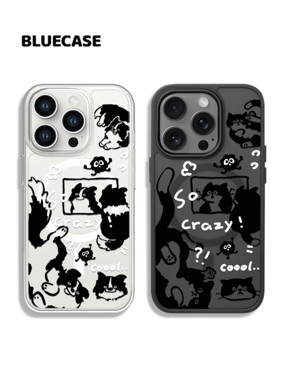 Cow Print Cat Dachshund Phone Case