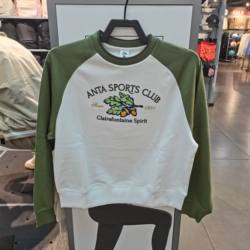 Anta retro raglan casual pullover sweatshirt ສໍາລັບແມ່ຍິງ 2024 ພາກຮຽນ spring ຮູບແບບໃຫມ່ knitted ເທິງ 162418754