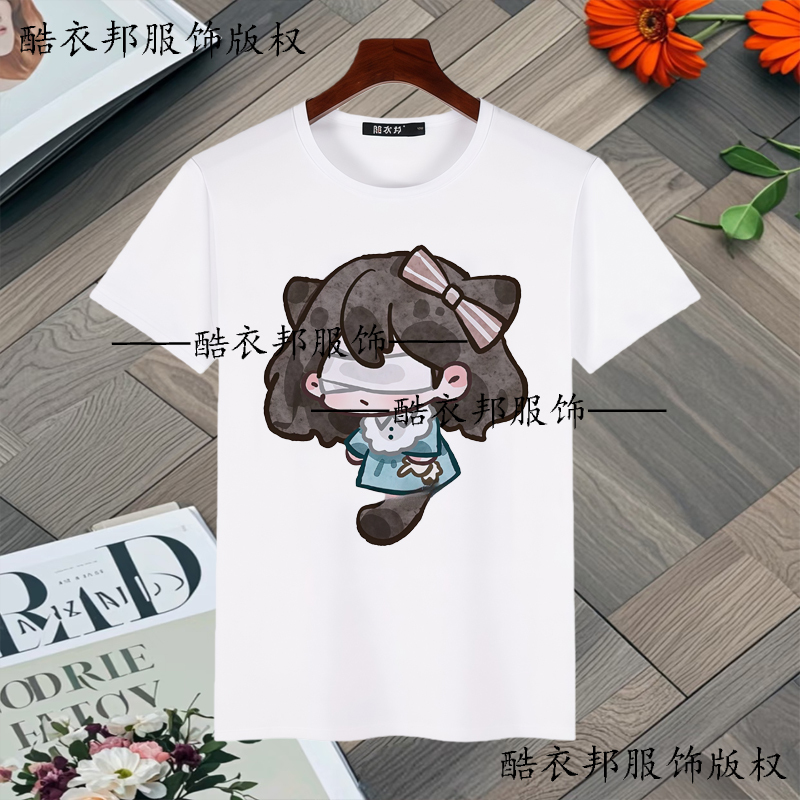 New Summer Supernatural Action Team Xiao Man Lily Character Emoji T-Shirt Abstract Student Outfit Top Clothing New Summer Supernatural Action Team Xiao Man Lily Character Emoji T-Shirt Abstract Student Outfit Top Clothing