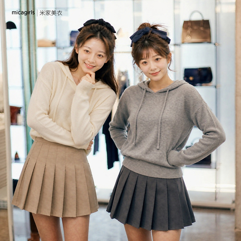 Mijia Meiyi Autumn and Winter Thickened Pleated Skirt for Women, High-Waisted A-Line School Style Anti-Exposure Safety Shorts Skirt Mijia Meiyi Autumn and Winter Thickened Pleated Skirt for Women, High-Waisted A-Line School Style Anti-Exposure Safety Shorts Skirt