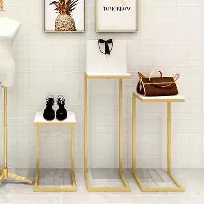 Clothing store door glass window display rack Nakajima display stand Floor-to-ceiling water Taichung island bag rack shoe rack