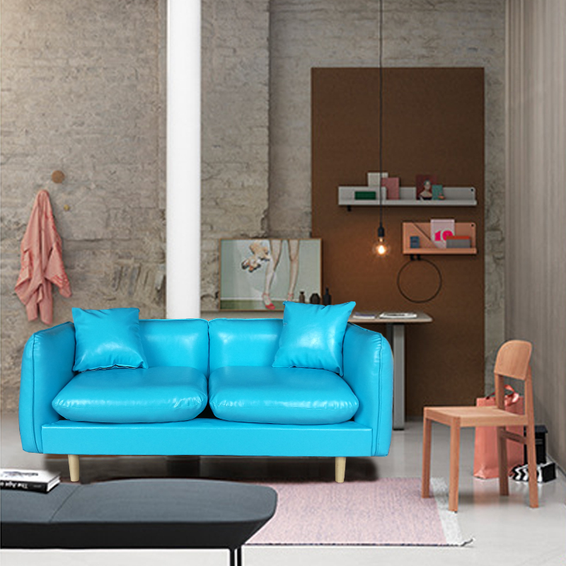 Bắc Âu tối giản căn hộ nhỏ phòng khách sofa da kết hợp của đơn và đôi ba kiểu Nhật sofa thời trang công sở hiện đại - Ghế sô pha giường sofa gấp gọn