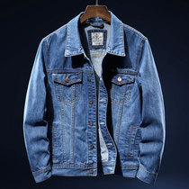 Mens coat spring and autumn mens ruffian handsome Korean version of the trend blue denim clothes Autumn Autumn overwear jacket