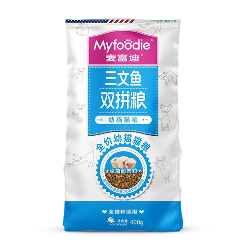 McFudi Shuangpin Grain Labor Cat Cat 400G Smartfish Мясо мрака