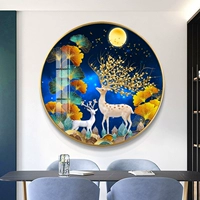 Diamond Diamond Diamond New Living Room Circulate Fortune Fortune Moon Crystal Point Кирпичи вышитая бриллиантовая вышивка 2021