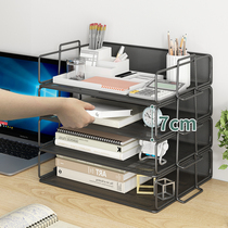 Iron multi-layer document rack iron multi-layer folder storage office desktop stationery data storage rack