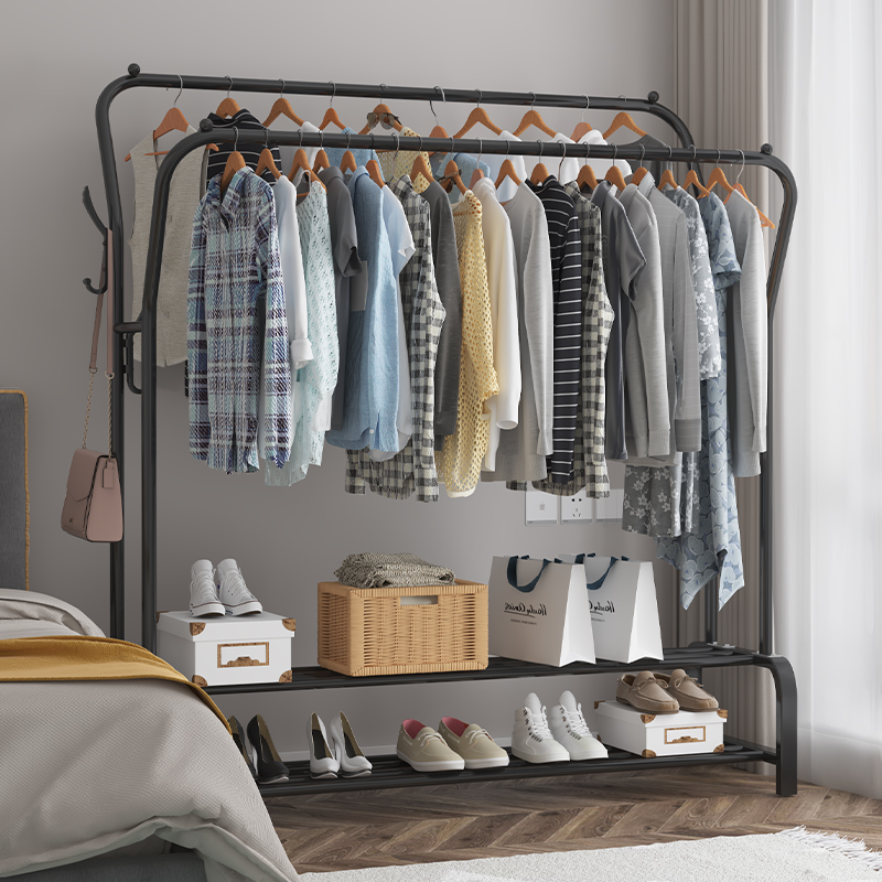 Simple Wardrobe Hung Hanger Dorm Room Rental House Cloth Art Clothes Rack Home Iron Frame Subbedroom Containing Modern Brief-Taobao