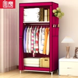 Одиночный простой прокат гардеробного дома небольшая висящая гардеробная мебель для спальни ткани с покрытием простой и современной экономики