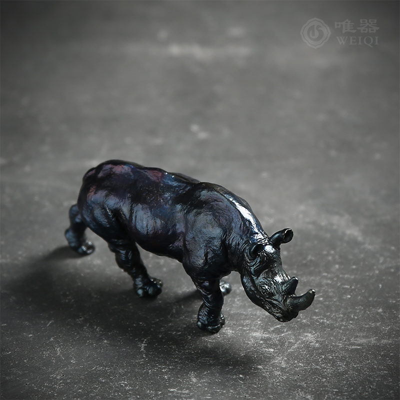 Sword Village Full Steel Rhinoceros Pendulum pieces Tea Road accessories Home Decorative Items Creative Pendulum pieces of handicraft to play tea favorites