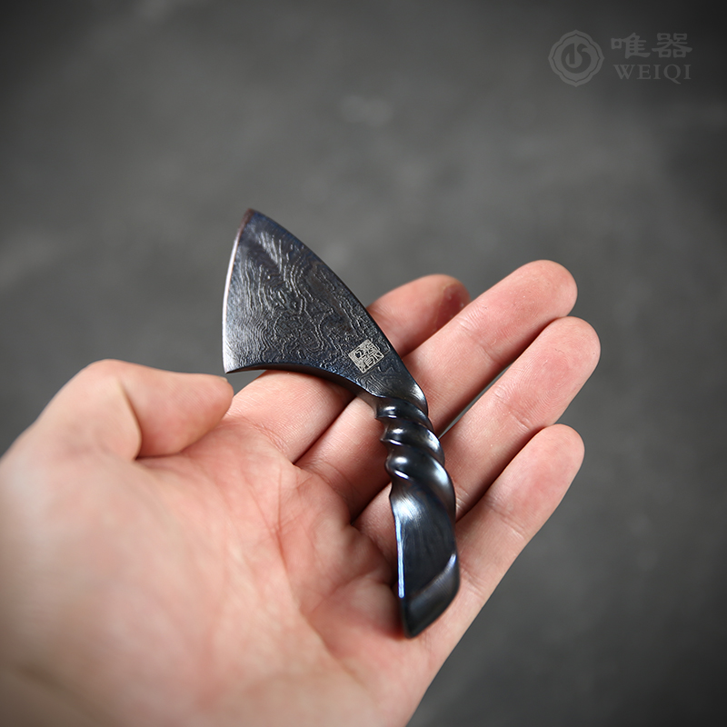 Longquan City Chandau Accessories Fragrant Knife Master Jianglong Works Full Handmade 100 Chain Steel Forging Incense Knife Potential Collection