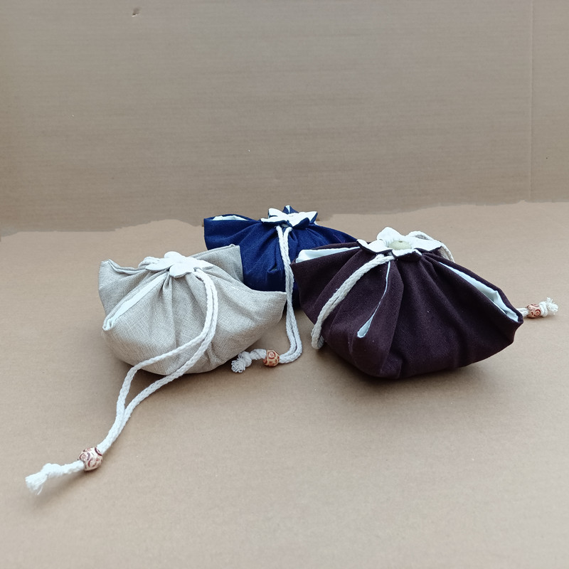 Original purple sand teapot brocade bag Jianzhan handicraft storage bag jewelry bag Buddha bead bag teacup bag tea set packaging bag