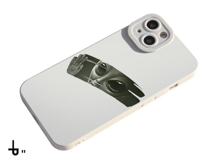 Alien In Window Illustration New Matte Silicone TPU 15, 14, 13, 12, 11 iPhone Case
