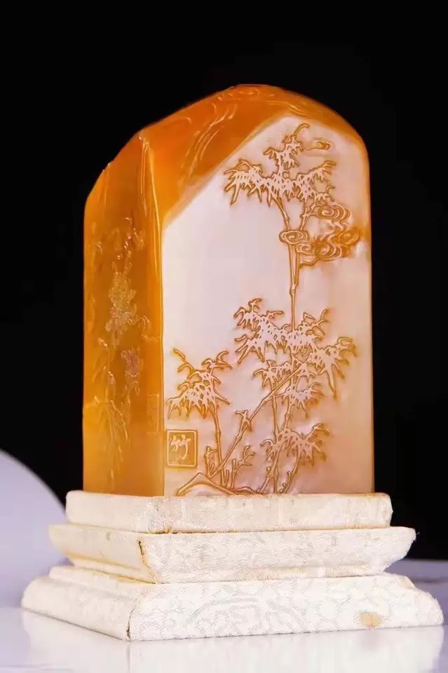 Shoushan Tian Yellowstone Seal Laos Stone Pendulum Piece Boilyaki Fishing Wongfishing Dragon Purchase Four Sea Seals A Gift Seal Engraving