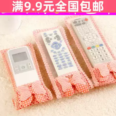 Full 9 9 bow TV air conditioner top box remote control sleeve fabric lace protective cover remote control cover
