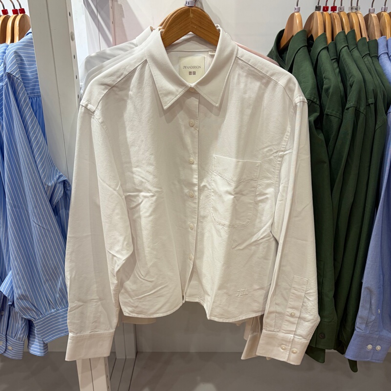 Uniqlo 484928 488520 Women's Collaboration Oxford Textile Boxy Shirt/Long Sleeve/Shirt Air Conditioning Shirt