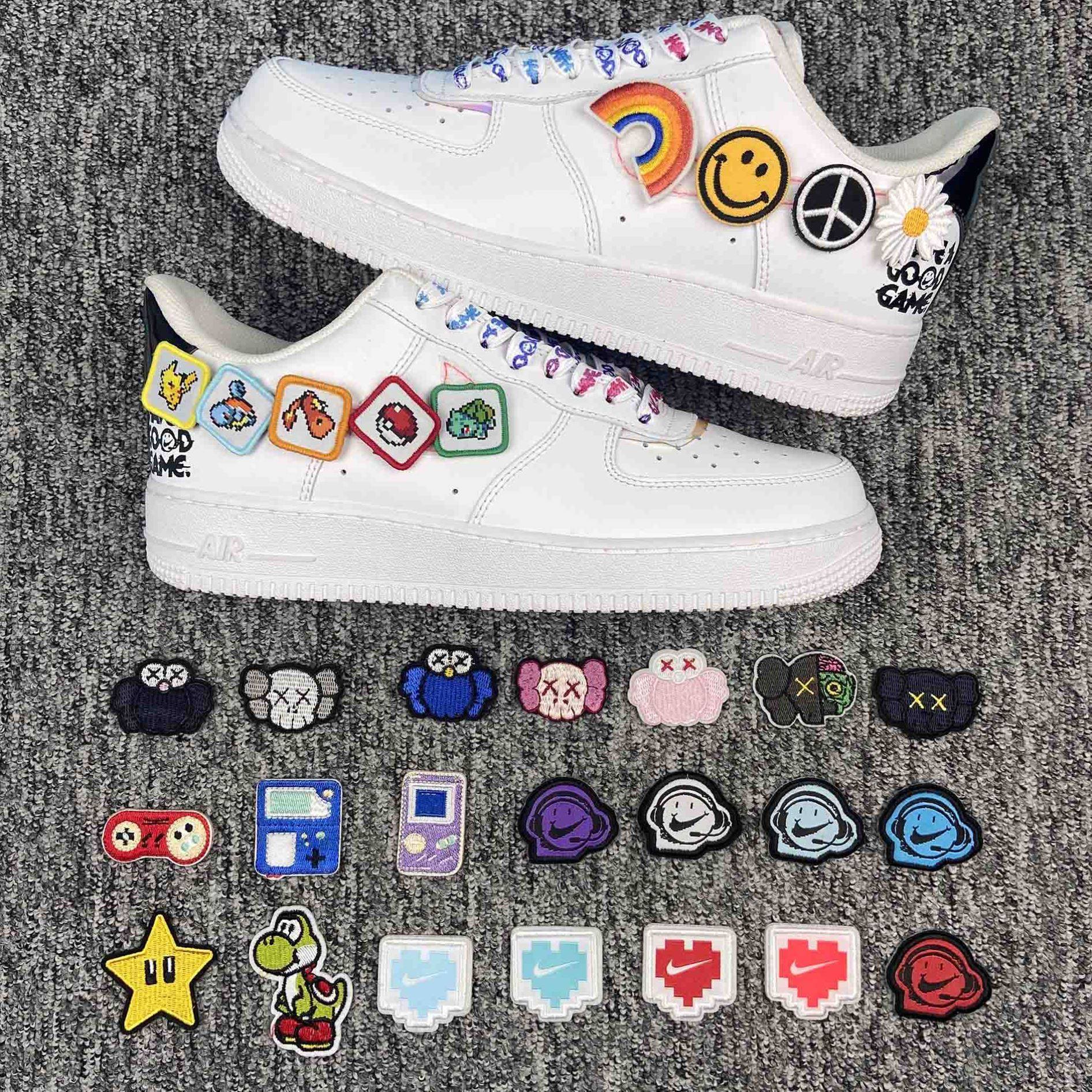 Air Force One magic sticker accessories cloth stickers tearing music diy decorative ornaments transformation and disassembly shoe upper material package tide