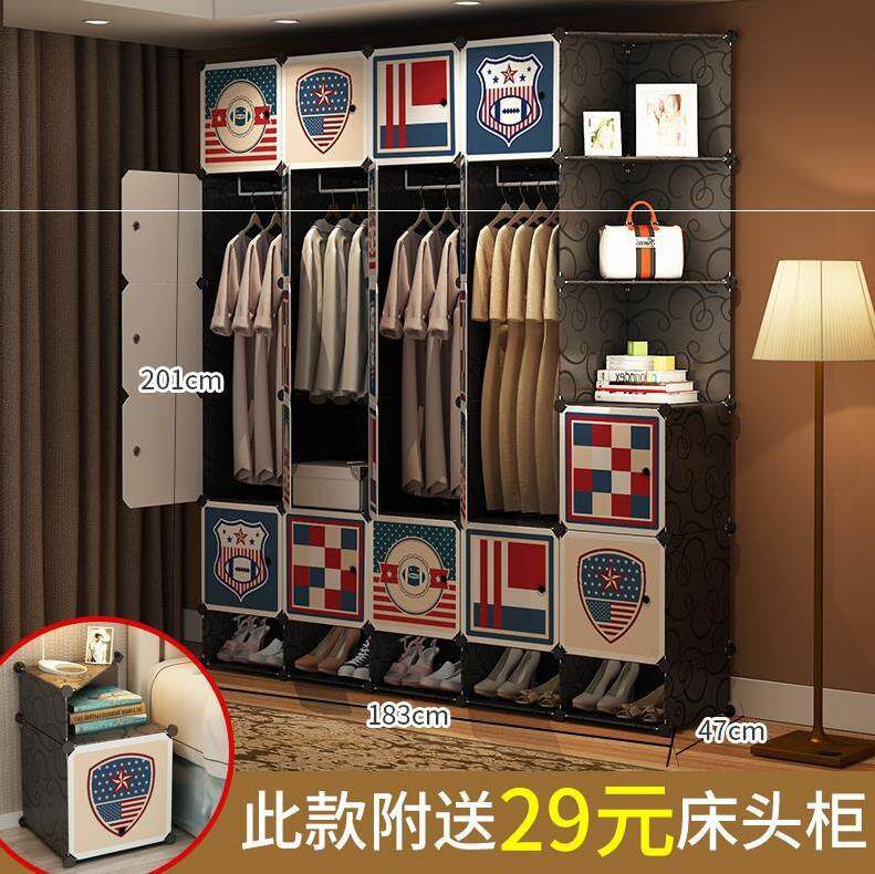 Hanging Wardrobe Cloth Wardrobe Adult Space Big Wardrobe Children Furniture Indoor Kids Men Rooms Double Boys