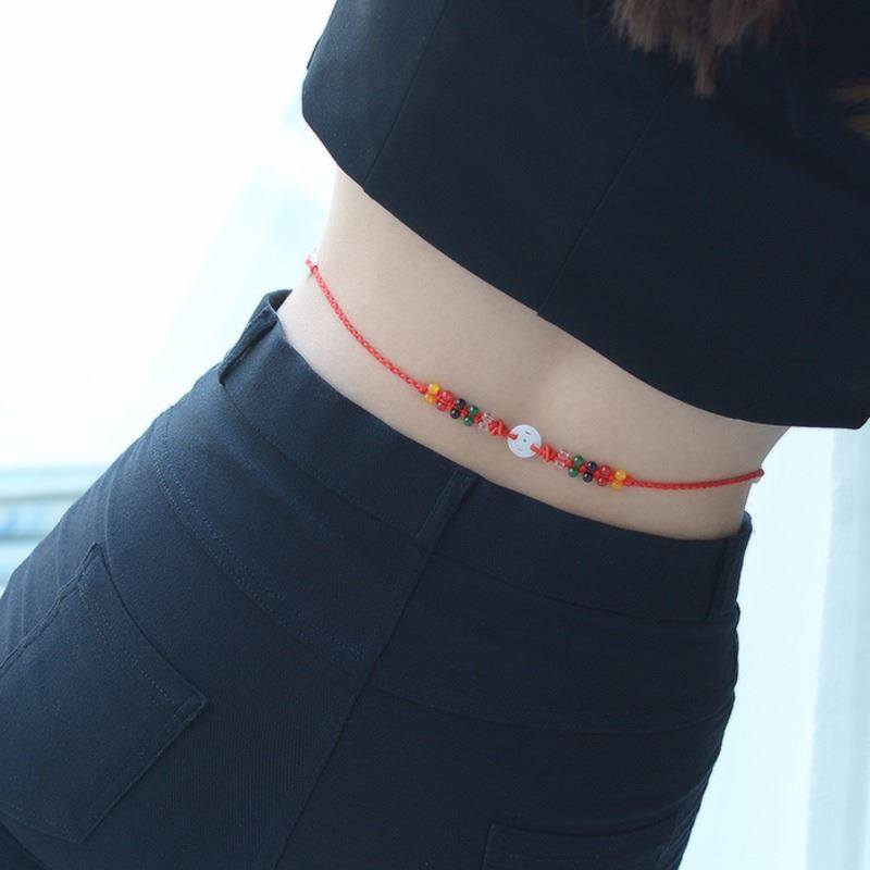 Tiger Year of the Year Honour Red Waist Rope Female Tiger Waist Chain Raw shaw Red Original Handcrafted Knitted Transshipment too years old This calendar year