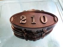 Customized high-end antique copper European style retro house number Hotel Hotel Restaurant box Digital logo OEM