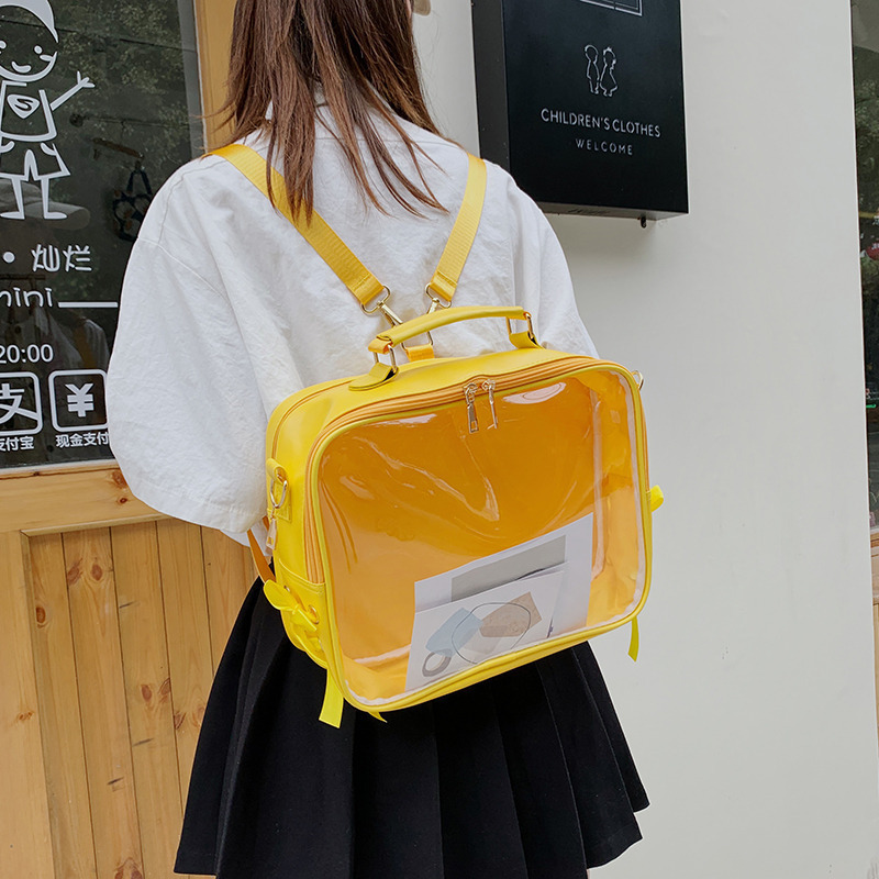 【Bei's Fish】Japanese-Style Transparent Jelly Bag, Student Backpack, Jelly Shoulder Bag, Crossbody Bag for Girls, Handbag 【Bei's Fish】Japanese-Style Transparent Jelly Bag, Student Backpack, Jelly Shoulder Bag, Crossbody Bag for Girls, Handbag
