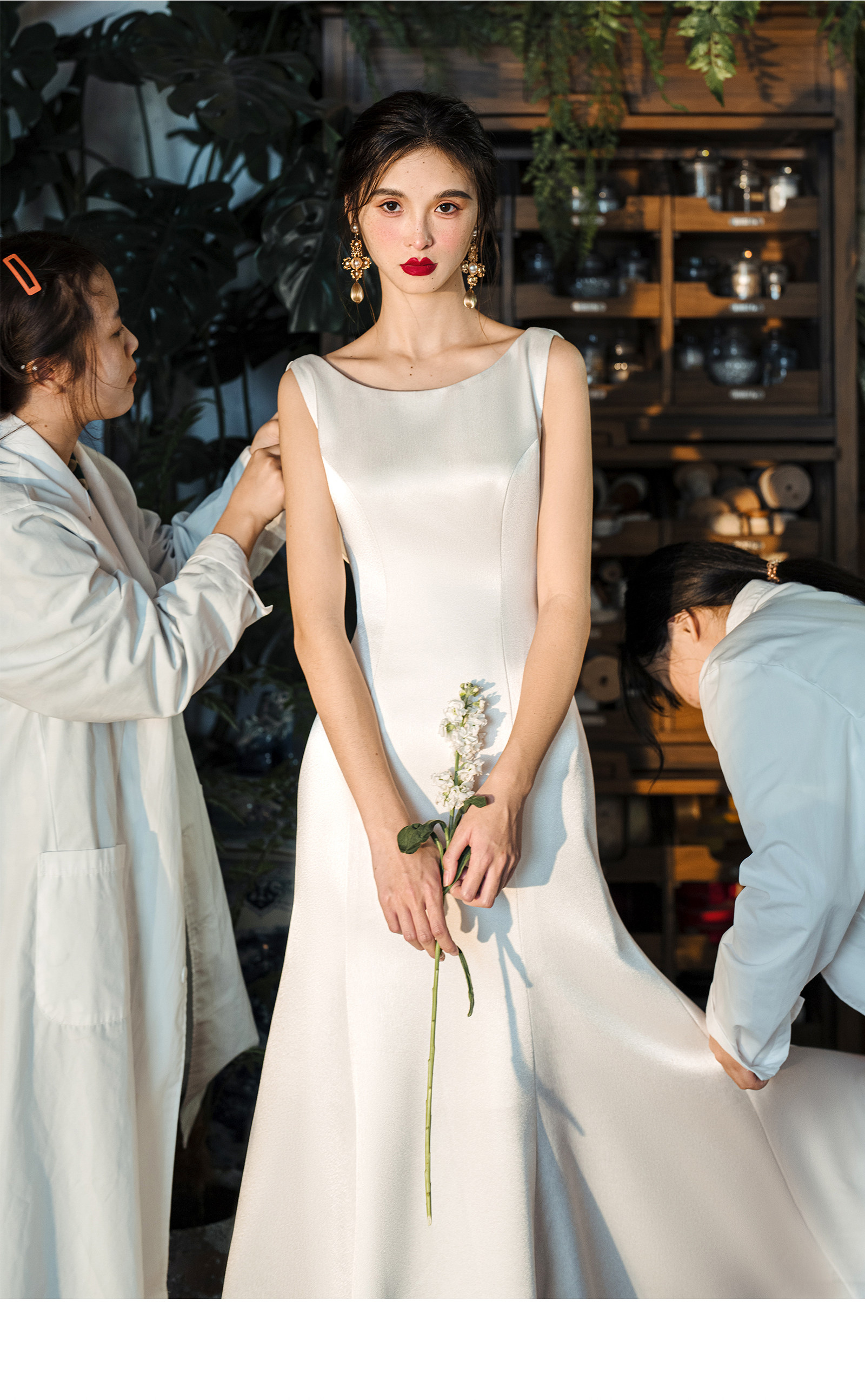 Элегантное белое свадебное платье для невесты, длинная юбка, французский стиль, крой «рыбий хвост», с открытой спиной, открытые плечи 