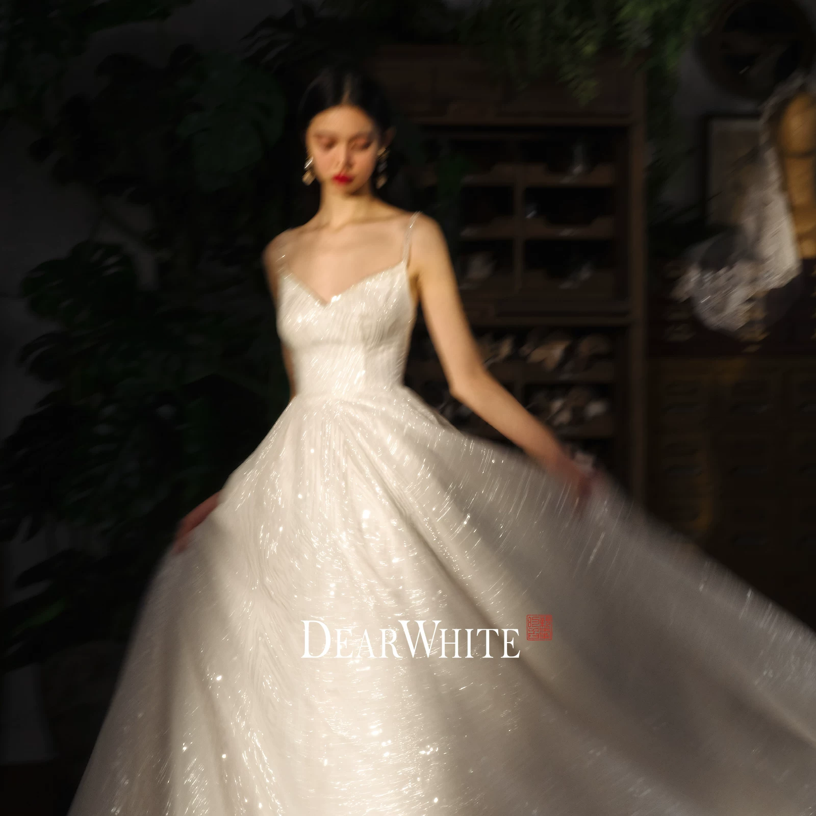 Свадебное платье цвета чистой белизны DearWhite для невесты, французский стиль