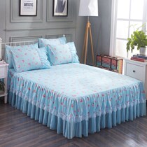  Bed skirt bedspread single piece princess style lace ruffle lace yarn protection bed cover dustproof sheets summer