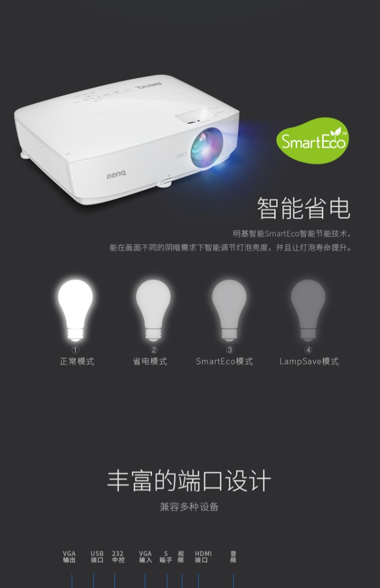 Máy chiếu Benq BenQ Máy chủ văn phòng HD tại nhà HD đào tạo 3D hỗ trợ máy chiếu 3D - Máy chiếu may chieu panasonic