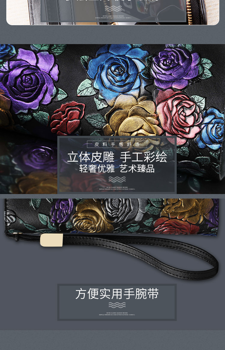 Ví nữ 2019 nữ mới dung lượng lớn thẻ dài gói một túi không khí túi ly hợp retro có thể đặt điện thoại di động - Ví tiền ví nữ hàng hiệu