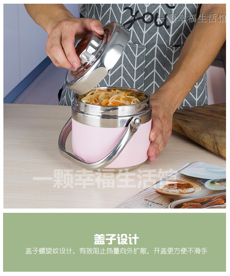 Jin Qilin nồi cách nhiệt inox chính hãng, thùng cách nhiệt, hộp ăn trưa cách nhiệt màu, hộp ăn trưa - Hộp cơm điện sưởi ấm hộp cơm giữ nhiệt cắm điện