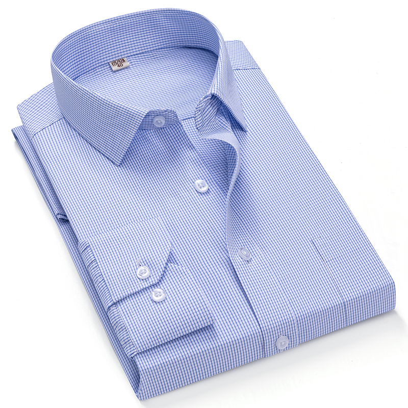 New Men's Business Shirt Long-Sleeved Striped Professional Workwear No-Iron Shirt Work Uniform 1301-G82-P30