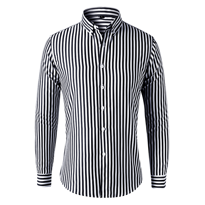Men's Striped Long-Sleeve Shirt for Foreign Trade, Trendy and Stylish, Business Casual Shirt, Ample Stock 1301-Cs60-P20 Men's Striped Long-Sleeve Shirt for Foreign Trade, Trendy and Stylish, Business Casual Shirt, Ample Stock 1301-Cs60-P20