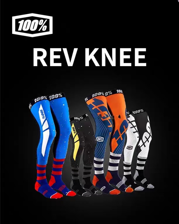 100%Fox Cycling Socks, Off-Road Socks, Mechanical Leg Motorcycle Long Socks, Breathable Football Socks for Men and Women, Cool Thin Socks