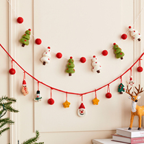 Christmas decoration old man pine tree doll ball string wool felt hanging string Christmas tree hanging decoration scene layout props