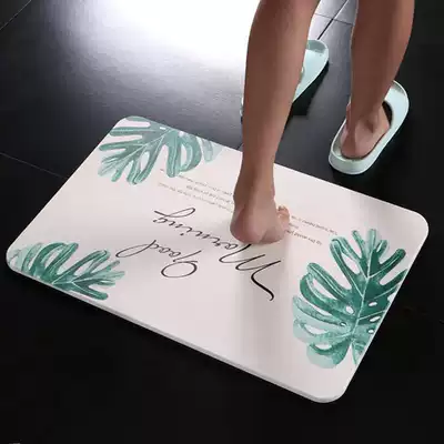 Ai home plant diatomaceous earth foot pad marbled bathroom powder room absorbent cool pad quick-drying diatom mud floor mat