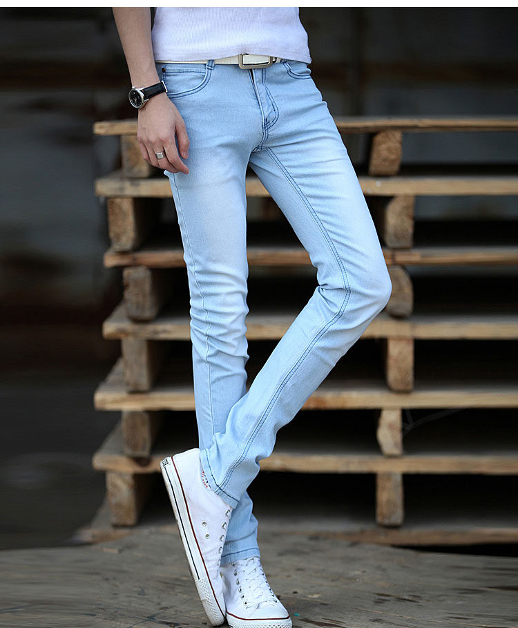 Jeans pour adolescent pieds Slim pour Quatre saisons - Ref 1462631 Image 23