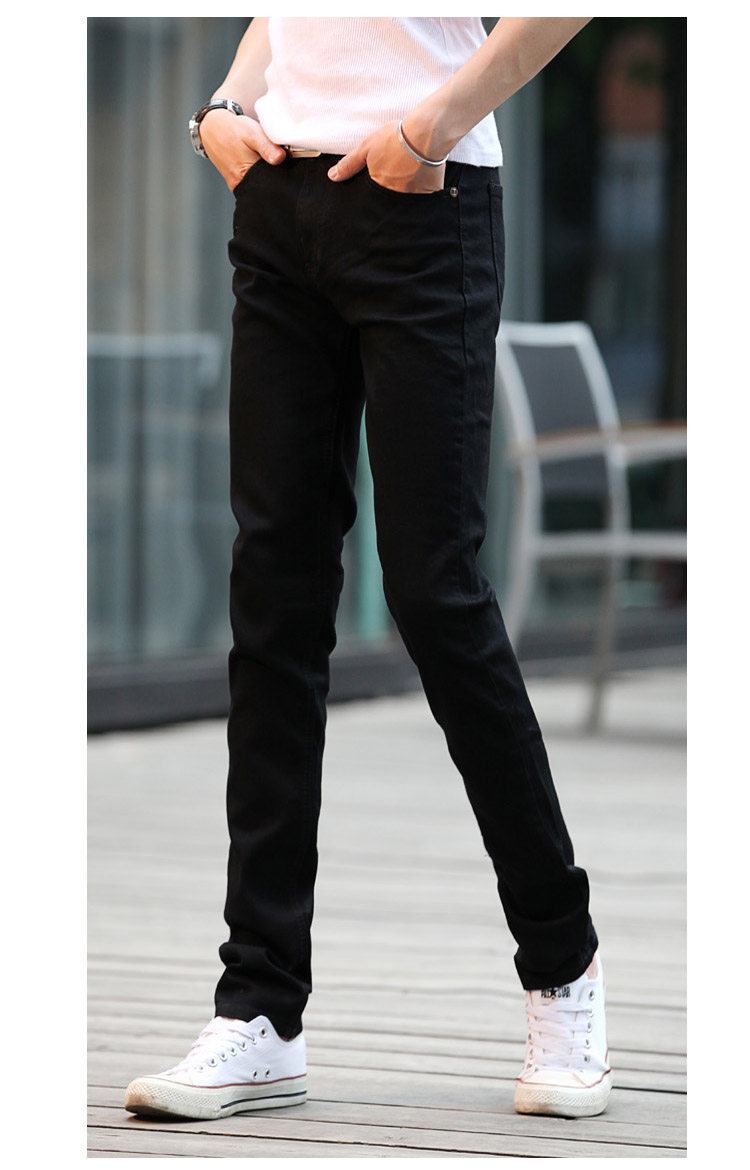 Jeans pour adolescent pieds Slim pour Quatre saisons - Ref 1462631 Image 13