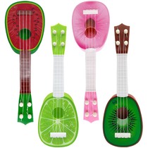 Childrens fruit guitar toy can play simulated mini ukulele musical instrument male and female baby music small guitar