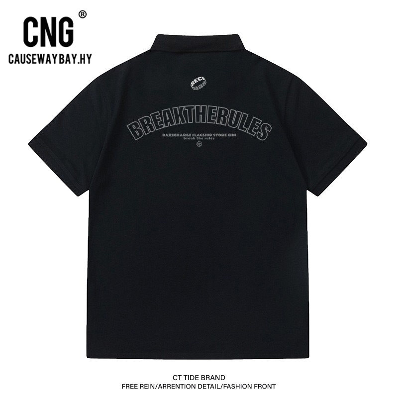 Hong Kong Trendy Brand American-Style Polo Shirt Short-Sleeved T-Shirt for Men, New Summer Loose Business Men's Shirt