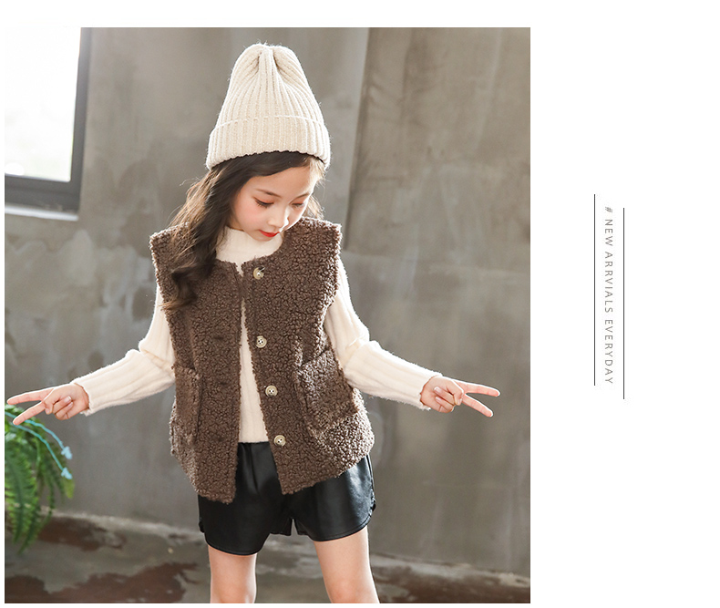 2018 bé gái mới lạ thời trang vest dày 4 trẻ em mùa thu đông mặc 6 bé gái mặc vest 9-12 tuổi thủy triều shop quần áo trẻ em