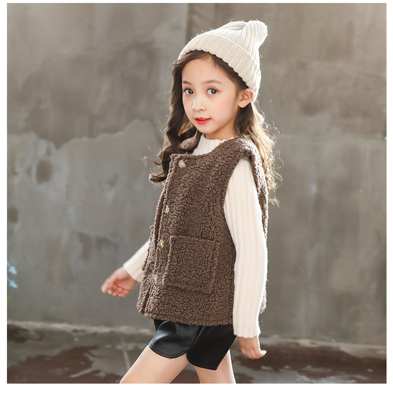 2018 bé gái mới lạ thời trang vest dày 4 trẻ em mùa thu đông mặc 6 bé gái mặc vest 9-12 tuổi thủy triều shop quần áo trẻ em