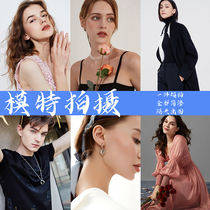 Taobao Amazon Outer Model Clothing Shooting Womens Clothing Mens Underwear White Bottom Picture Collage Models Photoshoot Video